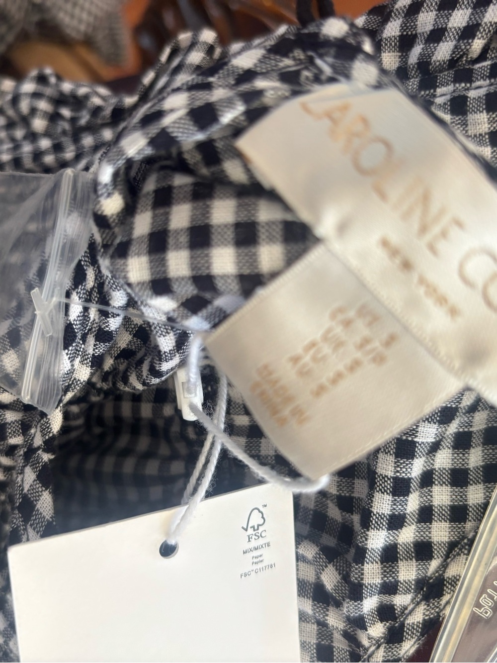 CAROLINE CONSTAS Black and White Gingham Maxi Dress | Sizes S - Picture 9 of 12